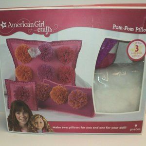 NEW American Girl Crafts Pom-Pom Crafts Kit for 3 Pillows Orange Yarn Missing